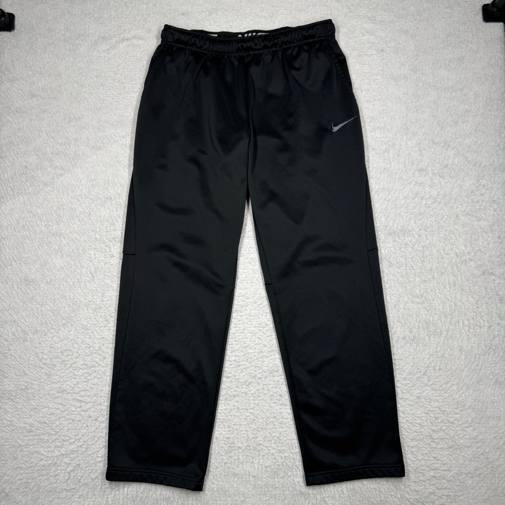 Nike Dri Fit Sweatpants Black Fleece Lined Athleisure Pants Men's Size XL